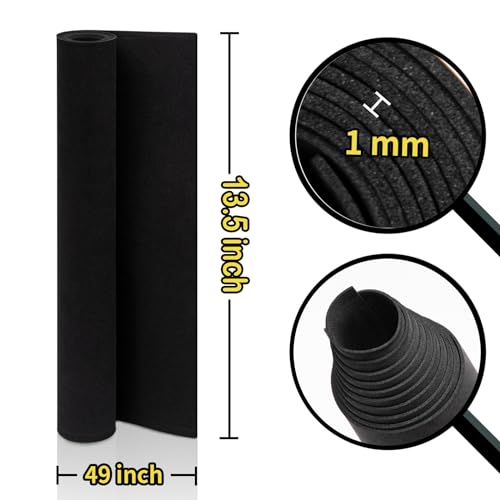 2-Pack Black Eva Foam Cosplay Sheets roll, Premium eva Craft Foam 1mm Thick, 13.5" x 49", High Density 86kg/m3 for Cosplay Costume, Crafts, DIY Projects by MEARCOOH - color: 2PCS:Black, size: Thickness-1mm