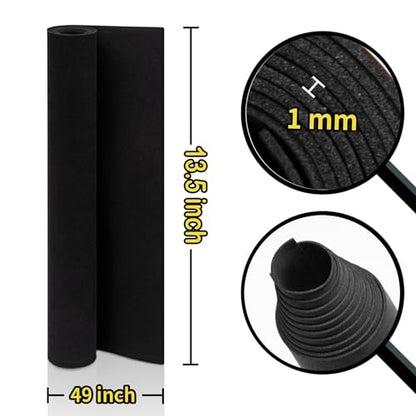 2-Pack Black Eva Foam Cosplay Sheets roll, Premium eva Craft Foam 1mm Thick, 13.5" x 49", High Density 86kg/m3 for Cosplay Costume, Crafts, DIY Projects by MEARCOOH - color: 2PCS:Black, size: Thickness-1mm
