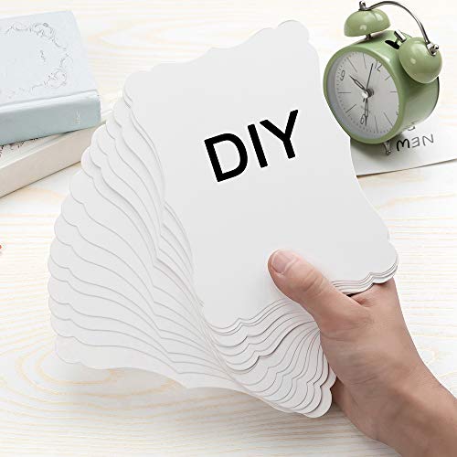 50 Pack Blank Kraft Greeting Cards, White, 4x6IN | Thick Cardstock Paper, For DIY Gift Cards, Menus, Baby Shower Invitations, Wedding Invitations - color: White, size: 4x6IN