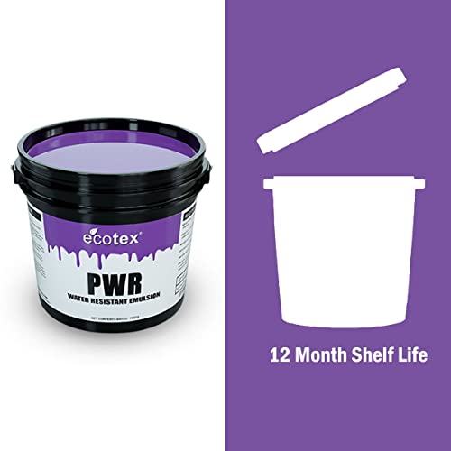 Ecotex® PWR Screen Printing Emulsion - Plastisol & Water Based Ink, 1 Pt | Premixed And Pre-Sensitized, Water Resistant Formula - Works With LED, DIY Halogen, Or UV Exposure Units - 1 Pint - size: 16 Fl Oz (Pack of 1)