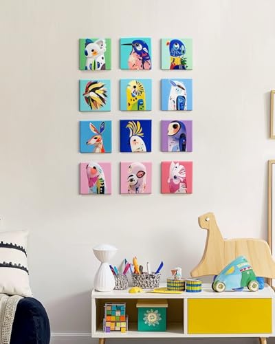 100 Pack 4x4 Inch Mini Canvas Boards for Painting, Square Art Panel - size: 4"x4"- 100pcs