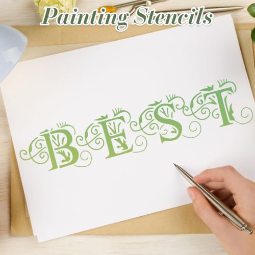 Letter Stencils for Crafts Reusable 26Pcs Stencils(4X4 Inch) - color: A Letter