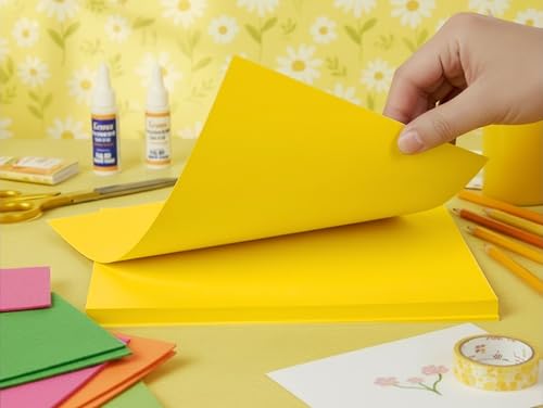 Vellum Bristol Cover 67 Pound, Smooth Finish, 250 Sheets Pack. – Premium Heavyweight Cardstock for Crafting, Printing, and Professional Projects, Acid-Free. (1, Goldenrod, 8.5"x11") - color: Goldenrod, size: 8.5"x11"