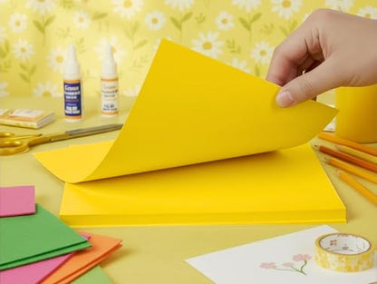 Vellum Bristol Cover 67 Pound, Smooth Finish, 250 Sheets Pack. – Premium Heavyweight Cardstock for Crafting, Printing, and Professional Projects, Acid-Free. (1, Goldenrod, 8.5"x11") - color: Goldenrod, size: 8.5"x11"
