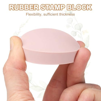PATIKIL 4Pcs 2" Rubber Carving Blocks, Soft Linoleum Art Carving Block Round Crafts Stamp Making for Printmaking Stamps Carving Supplies, Pink - color: Pink