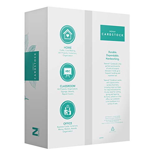 Neenah Vellum Bristol Cardstock, Lightweight, 4 Packs of 325 Sheets/1300 Sheets, 67 lb/147 gsm, 94 Brightness, 8.5" x 11" - MORE SHEETS! (91633-02) - size: 4-Pack
