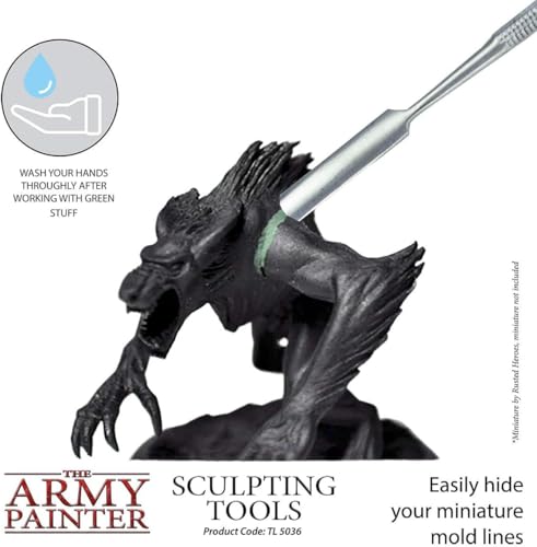 The Army Painter, Sculpting Tools, set of three tools | Set with Three Double Ended Stainless Steel Dab Tool, Polymer Clay Tools for Modeling Plastic, Resin, and Metal Miniatures