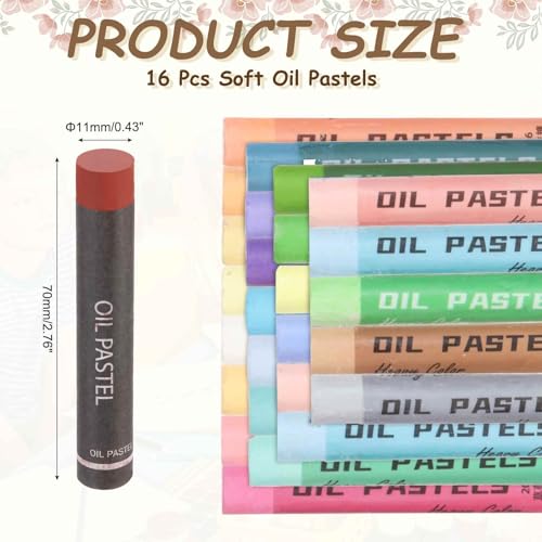 MECCANIXITY Soft Oil Pastels, Oil Pastel Crayons Vibrant Color Blendable Art Supplies for Painting Drawing Blending Painting Artists Beginners Professional(Brown, Pack of 16) - color: Brown