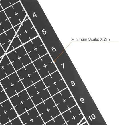 Self Healing Sewing Mat, Rotary Cutting Mat Double Sided 5-Ply Craft Cutting Board for Sewing Crafts Hobby Fabric Precision Scrapbooking Project 9inch x 12inch (A4-Black)