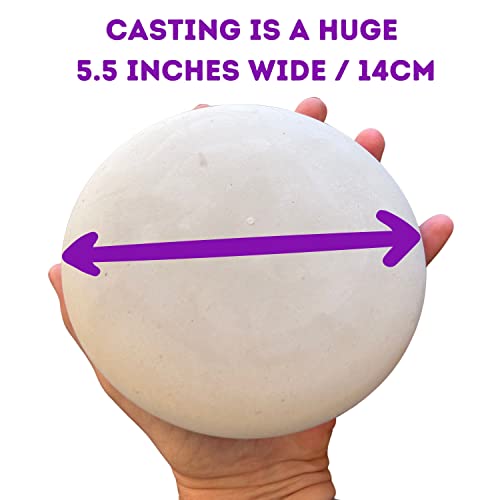 Large Rock Mold - Design #5-5.5 inches Wide - Features a Round Smooth Shape and an inbuilt Center dot for Mandala and Stone dot Art - Perfect for Rock Painting