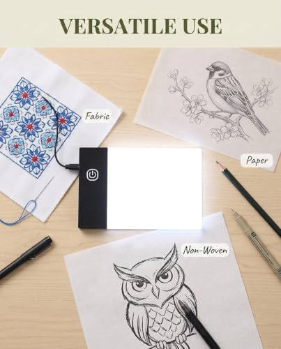ZAICOLER LED Light Board, Flip Book Light Pads, Ultra Thin Portable Tracing Box with Adjustable Brightness & Non Slip Backing, Ideal for Drawing Animation & Art Craft