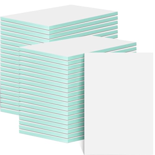 Frienda 50 Pcs 4"x6" Rubber Carving Blocks Linoleum Block Stamp Making Kit Soft Rubber for Craft Project Beginners Stamp Maker Printmaking Supplies (White and Green) - color: White and Green