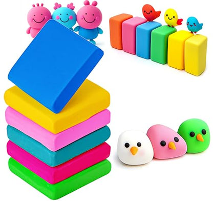 Kneaded Erasers for Artists Drawing No Smudge 12 Pcs Moldable and Kneadable Gum Eraser Clay for Sketching – Fun Pencil Erasers for Kids Bulk Classroom Gifts for Students