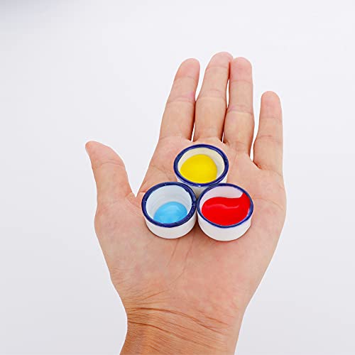 9 Pcs Small Ceramic Paint Palette Bowl Glazed Watercolor Painting Dish for Oil Acrylic Watercolor Gouache