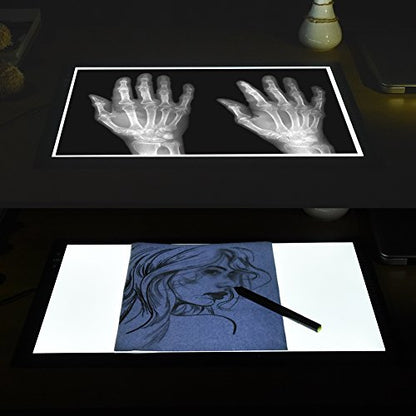 HSK A3 LED Artist tracing Light Box Copy Table, Adjustable High Brightness Light Pad for Tatto Drawing, Sketching, Animation,Diamond Painting Accessories - size: 04 - A3