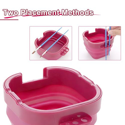 Paint Saver Storage Palette Box 16-Well Portable Airtight (Red, 0.95”x 4.6”x 3.5")