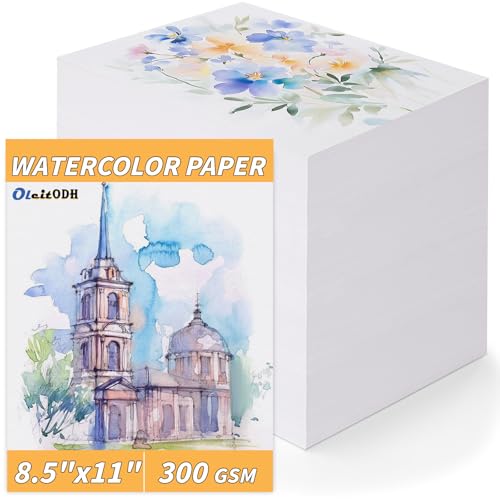 150 Sheets 100% Cotton Watercolor Paper Bulk -140LB/300GSM Art Paper-8.5 x 11 inch Painting & Craft Paper, Finger Paints, Watercolor, Tempera, Drawing, Art Room & Home School Crafts - style: 8.5x11in-140LB/300GSM