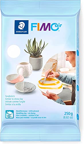 FIMO Air Modelling Clay Air-Drying Clay in White (1 x 1000 g + 1 x 250 g), Ready to Use, Comfortable Feel, No Burning Required, Does Not Stick, Minimum 95% Natural Raw Materials - size: 1.250g