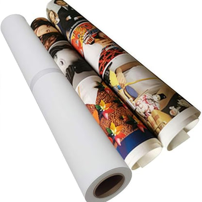 Polyester Canvas Roll 60" x 40ft Waterproof Matte Inkjet Canvas for Decorative Painting Advertising and Wide Format Inkjet Printing - size: 60"x40ft