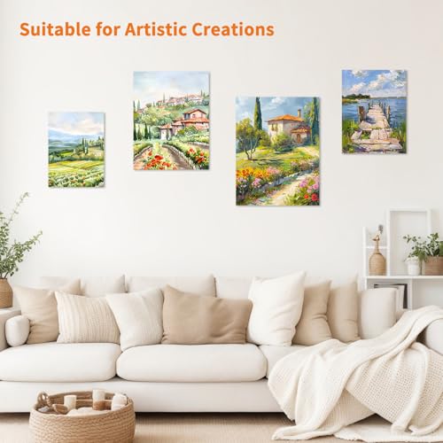 FIXWAL Canvas Boards for Painting 32 Pack Multi Sizes