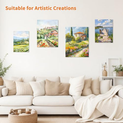 FIXWAL Canvas Boards for Painting 32 Pack Multi Sizes