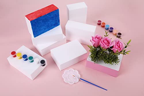 AMZQNART 8pcs 6x4x2in Craft Foam Blocks White for DIY Crafting and Model - size: 6×4×2in-8pcs