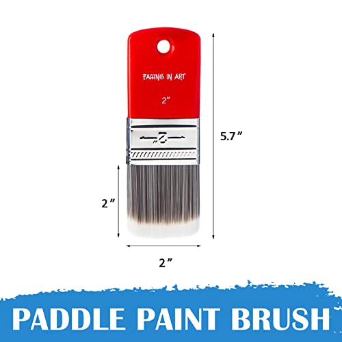 2 Inch Filbert Paddle Paint Brush | Scale Brush, Blending Paint Brush for Oil and Acrylic Paints - color: Filbert, size: 2''
