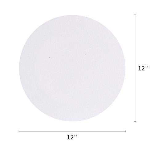 Transon 12inch Artist Round Canvas Primed Stretched Canvas Ready for Painting Pack of 2 - size: Round 2PCS