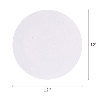 Transon 12inch Artist Round Canvas Primed Stretched Canvas Ready for Painting Pack of 2 - size: Round 2PCS