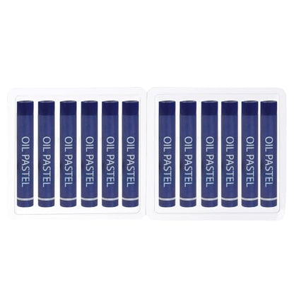 PATIKIL Blue Oil Pastels, 12Pcs Soft Oil Crayons Creamy Pastels Stick Art Supplies for Art Painting Drawing Blending Graffiti for Artists Beginners - color: Blue