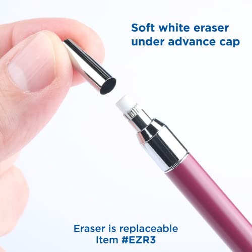 Alvin, Draft-Matic Mechanical Pencil, 0.3mm, Stainless Steel Drawing and Design Tool for Students and Professionals, Great for Drafting, Architecture, Engineering, and Art - color: Maroon