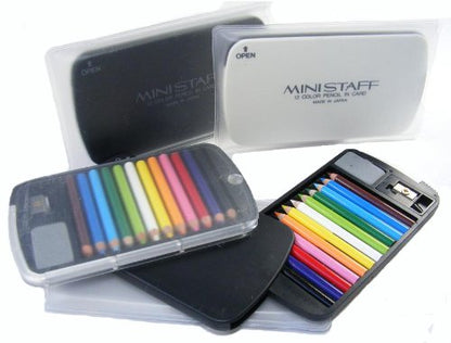 BC USA Japanese Mini Colored Pencils in Case with Eraser and Sharpener
