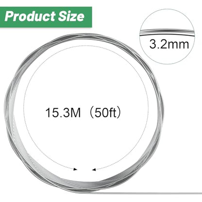 Pelopy Aluminum Armature Wire Bendable Sculpting, Silver, 1/8 Inch,50ft - size: 1/8 Inch,50ft