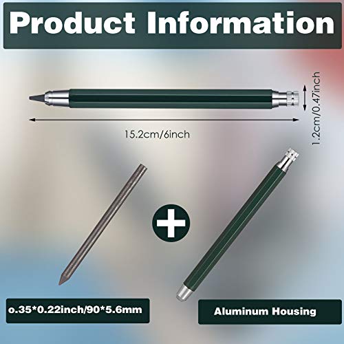 3 Pcs 5.6 mm Lead Holder Mechanical Pencils Sketch up Automatic Clutch Graphite Pencil with Built-in Sharpener Lead Pencil For Construction, Draft Drawing, Crafting, Art Sketching(Pink, Green, Blue) - color: Pink, Green, Blue