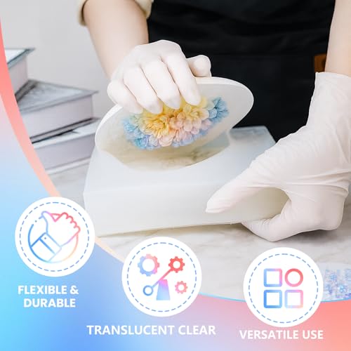 Silicone Mold Making Kit 66OZ, 10A Liquid Silicone | Translucent Clear, 1:1 Mixing Ratio, Bubble-free, Easy Demold, Fast 4 Hour Cure for Perfect Resin Molds - size: 66 OZ