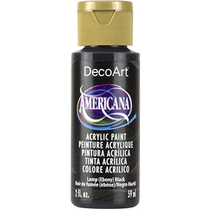 DecoArt Americana Acrylic Paint, 2-Ounce, Lamp Black (DAO67-3) - color: Black, size: 2 Fl Oz (Pack of 1)