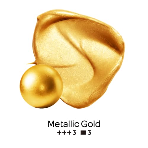 Nicpro Metallic Gold Acrylic Paint, 8.45oz/250ml Large Gold Leaf Paint | Non Toxic, Non Fading Craft Paints for Metal, Wood, Clay, Fabric, Canvas, Furniture, Handcrafts, Art Supplies - color: Gold, size: 8.45 Fl Oz (Pack of 1)