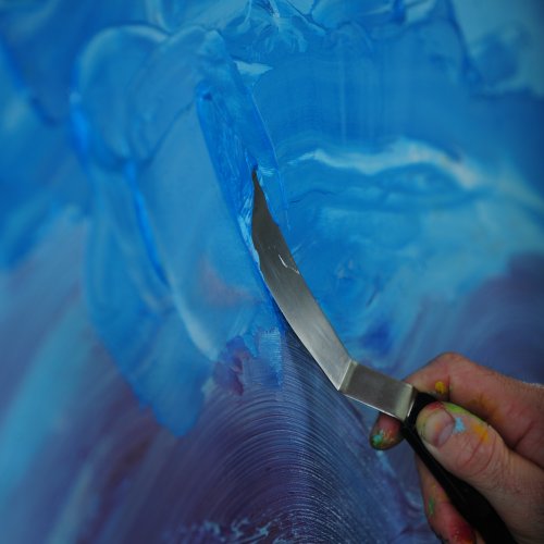Liquitex Professional Freestyle Large Painting Knife, No. 9 | Rustproof Stainless Steel Knife Blade, Non-Slip Ergonomic Handle for Grip, Riveted Handle for Durability - size: Large, style: No. 9
