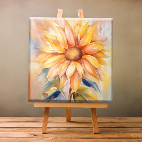 Natuyalo Framed Paint by Numbers Kit for Adults - Sunflower DIY Adult Paint by Number Kits Flowers Acrylic Canvas Painting for Adults Beginners Art Crafts with Frame, 12x12 Inch - color: Color-01