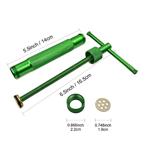 Clay Extruders Fondant Extruder with 20 Discs, Sugar Paste Cake Decor Tool Set - color: Green
