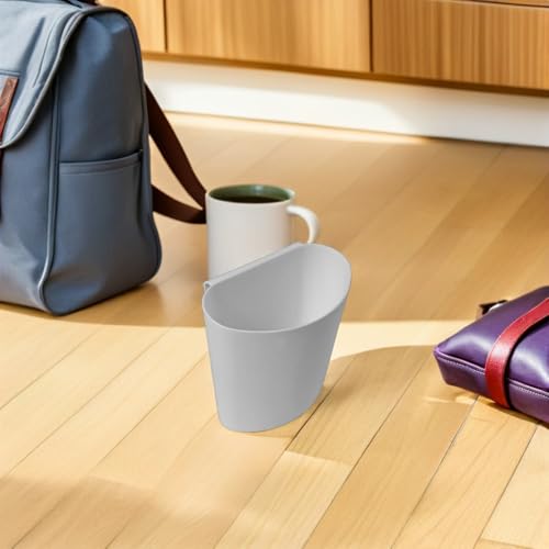 NUOBESTY 4Pcs Hanging Bucket Storage Baskets 4.7X4.7X4.7 Inch Plastic Hanging Cup Holders for Rolling Cart Organizer Office Supplies - color: White