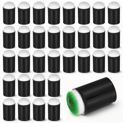 JJUNW 30 Pcs Finger Sponge Daubers Set, Face Paint Sponges Drawing Project Finger Painting Sponge, Paint Sponges for Card Making, Painting, Stamping, Ink