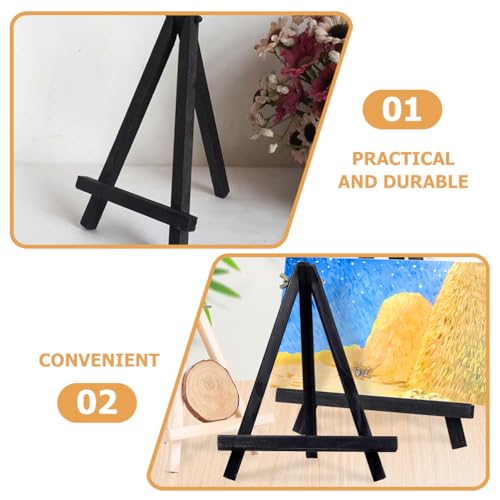 TEHAUX Tabletop Display Easel Small Wooden Tripod Easel for Kids Painting Art Crafts Photo Cards Stand 9.44X7.08X1.96In Portable Canvas Holder