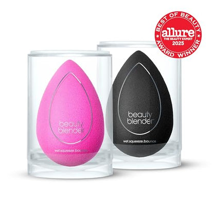 Beautyblender Original Pink & Pro Black Sponges, Pack of 2 | Super-soft blending foam for foundations, powders & creams, reusable & washable, vegan & cruelty-free, made in USA - color: Original Pink & Pro Black