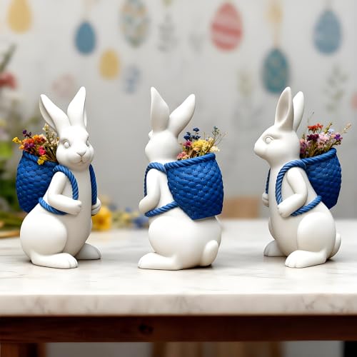 Rabbit Resin Silicone Molds 3D Small Animal molds for Epoxy Resin Casting Cute Bunny Backpack Candle Mold Home Decoration Easter DIY Crafts