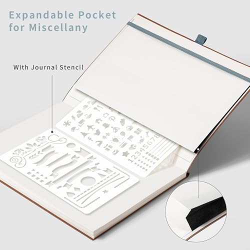 AHGXG Dotted Journal, 120 GSM Paper, 96 Pages, B5 (7.6'' X 10'') - color: Gray Blue, style: B5-Dotted-120G