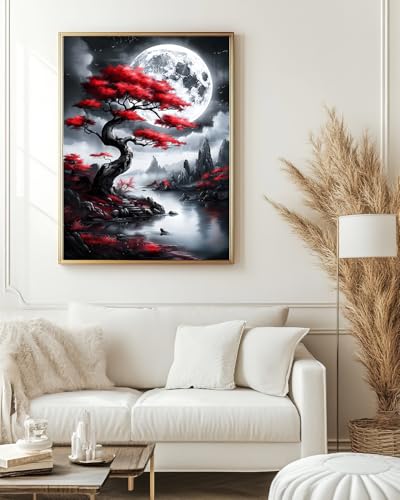 Tree Diamond Art Kits for Adults, Landscape Diamond Art 12X16 Inch - color: Landscape 04