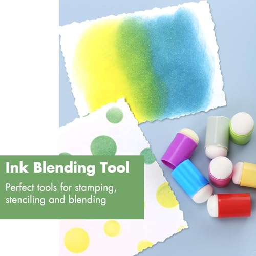36 Pieces Sponge Daubers W/Storage Case - Great for Applying Ink, Chalk, Paint, and More to Your Projects - Fits Over The Finger and Makes Blending Accuracy Easier - color: Red