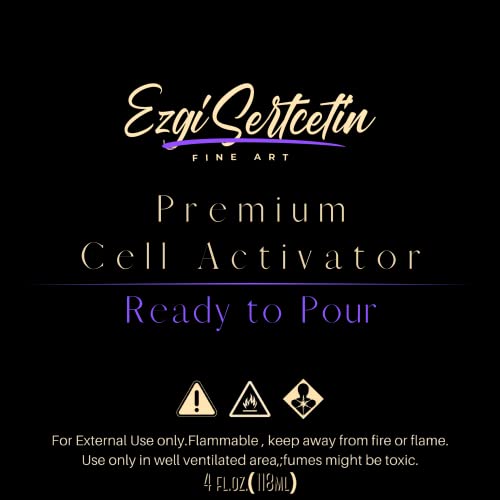 Ezgi Sertcetin Cell Activator for Acrylic Pouring Paint, Metallic Fresh Mint - color: Metallic Fresh Mint