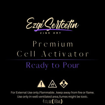 Premium Cell Activator for Acrylic Pouring, Ready to Pour, Metallic Real Teal, 4oz, Paint - color: Metallic Real Teal